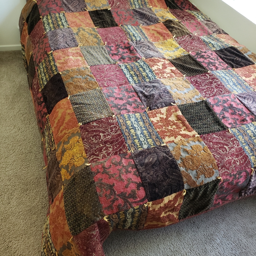 Double D Ranch Multicolor Patchwork Duvet Cover - Picture 3 of 16